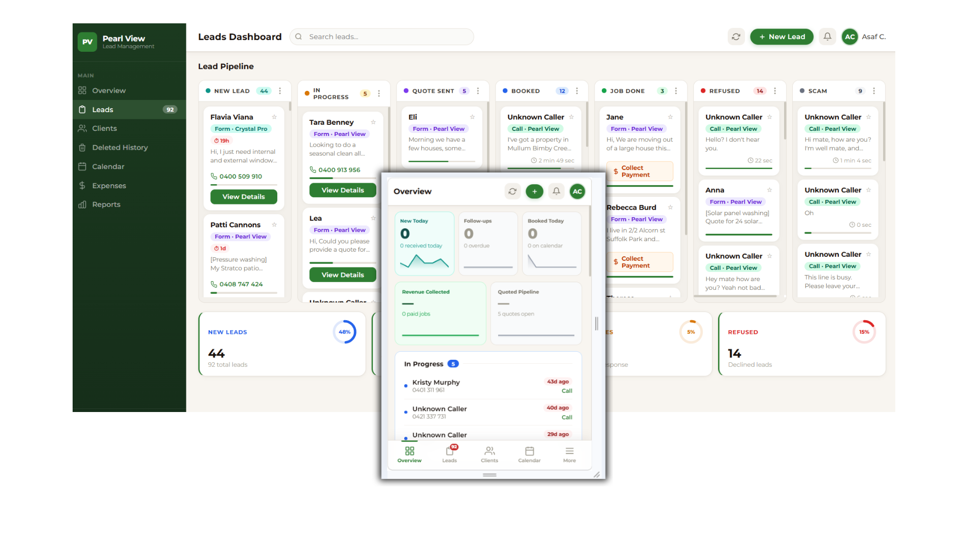 Lead generation website project